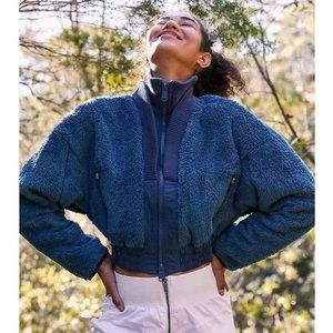 NEW Free People Movement Fleece Blue Jacket